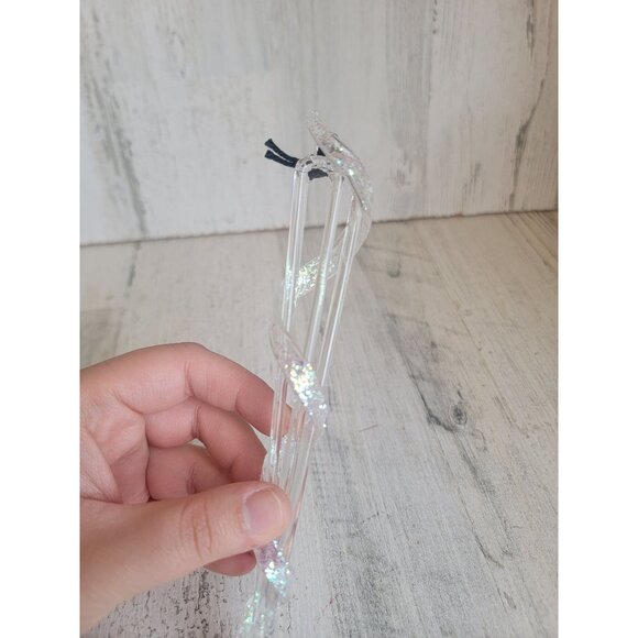 Acrylic spiral icicle glitter ornament Xmas decor - Picture 2 of 8